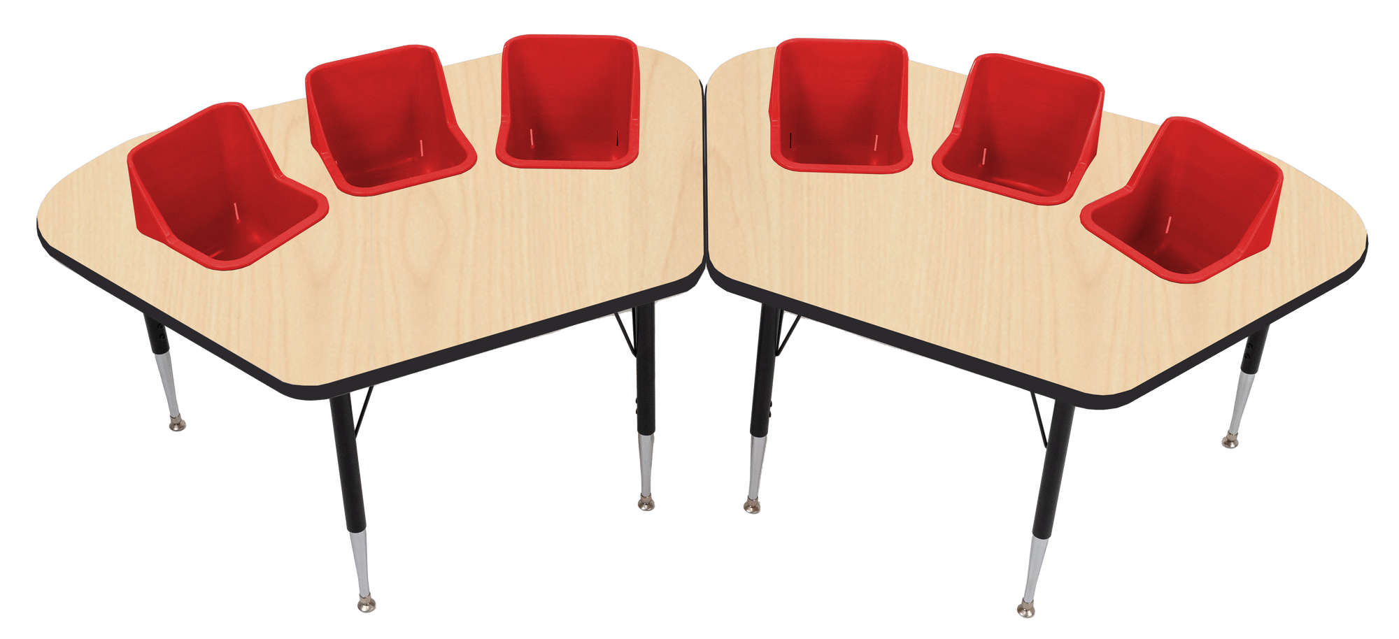 #60613 Pair of Toddler Tables 3 seat feeding tables.