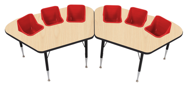 #60613 Pair of Toddler Tables 3 seat feeding tables.