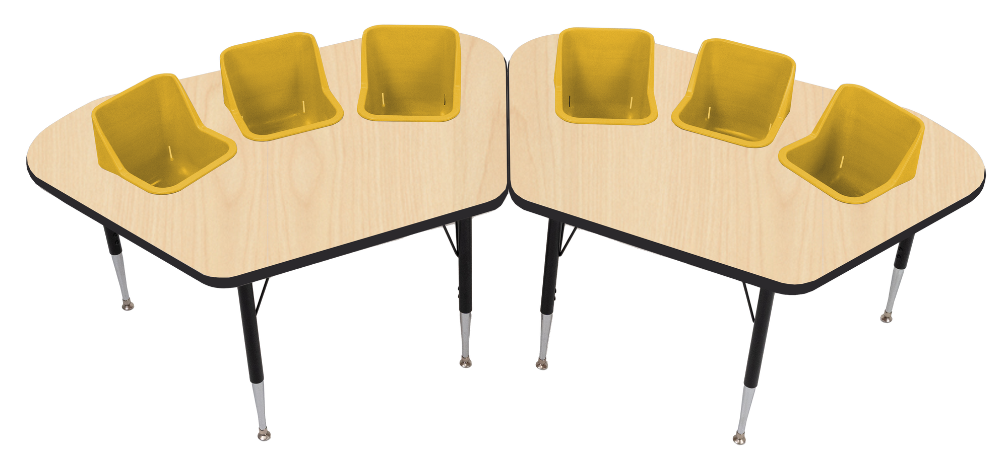 #60613 Pair of Toddler Tables 3 seat feeding tables.