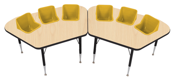 #60613 Pair of Toddler Tables 3 seat feeding tables.