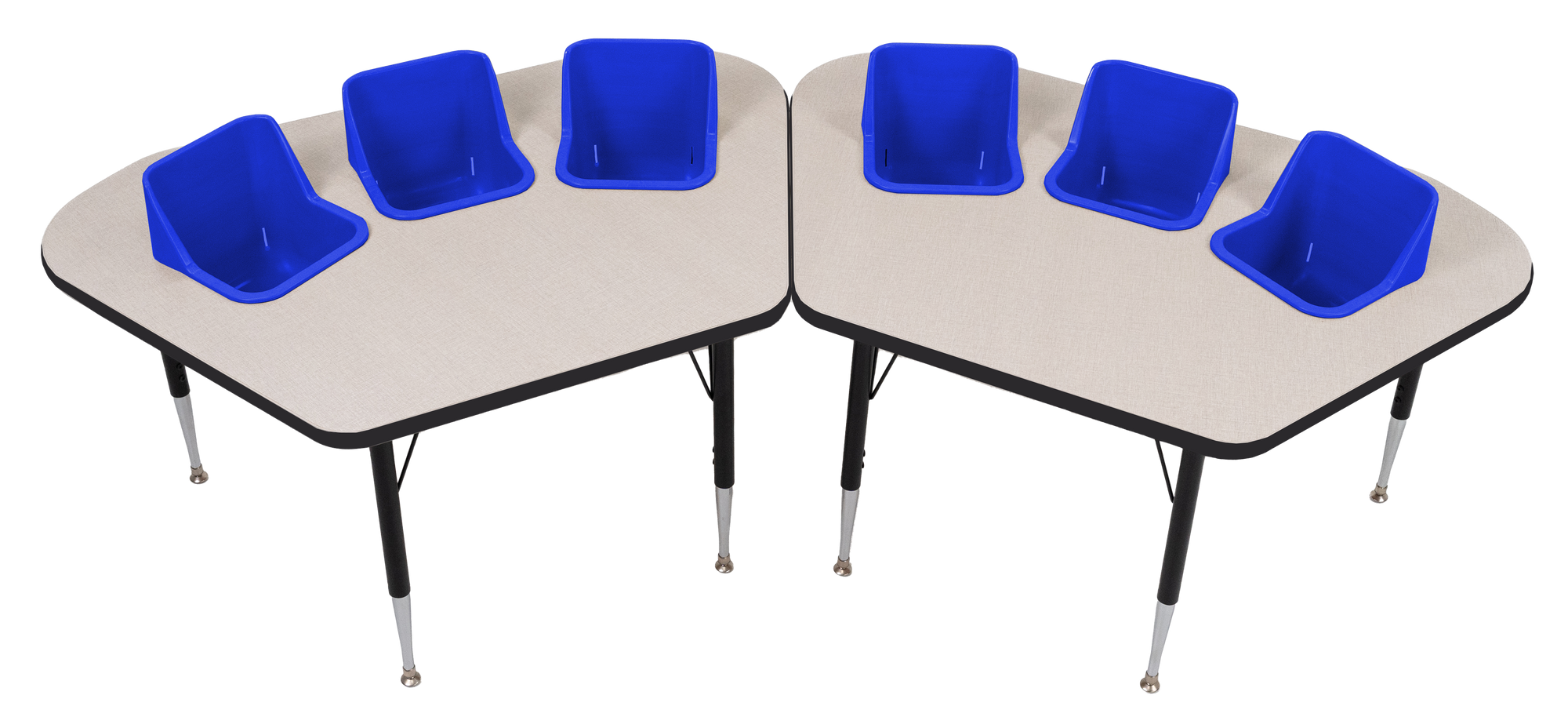 #60613 Pair of Toddler Tables 3 seat feeding tables.