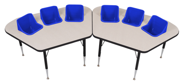 #60613 Pair of Toddler Tables 3 seat feeding tables.