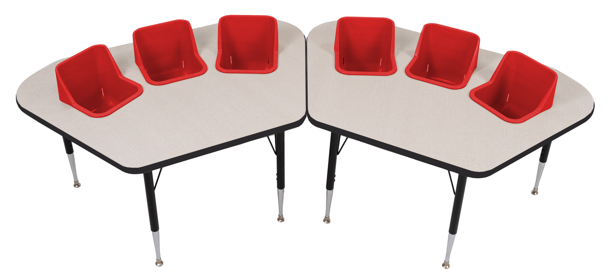 #60613 Pair of Toddler Tables 3 seat feeding tables.