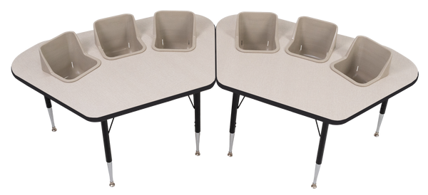 #60613 Pair of Toddler Tables 3 seat feeding tables.