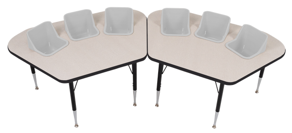 #60613 Pair of Toddler Tables 3 seat feeding tables.