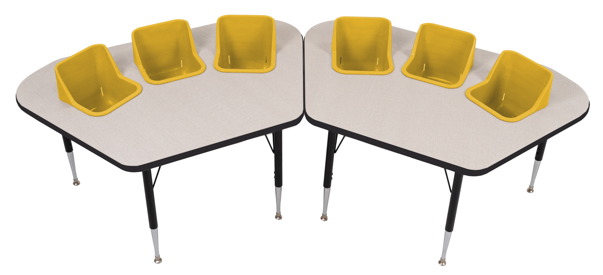 #60613 Pair of Toddler Tables 3 seat feeding tables.