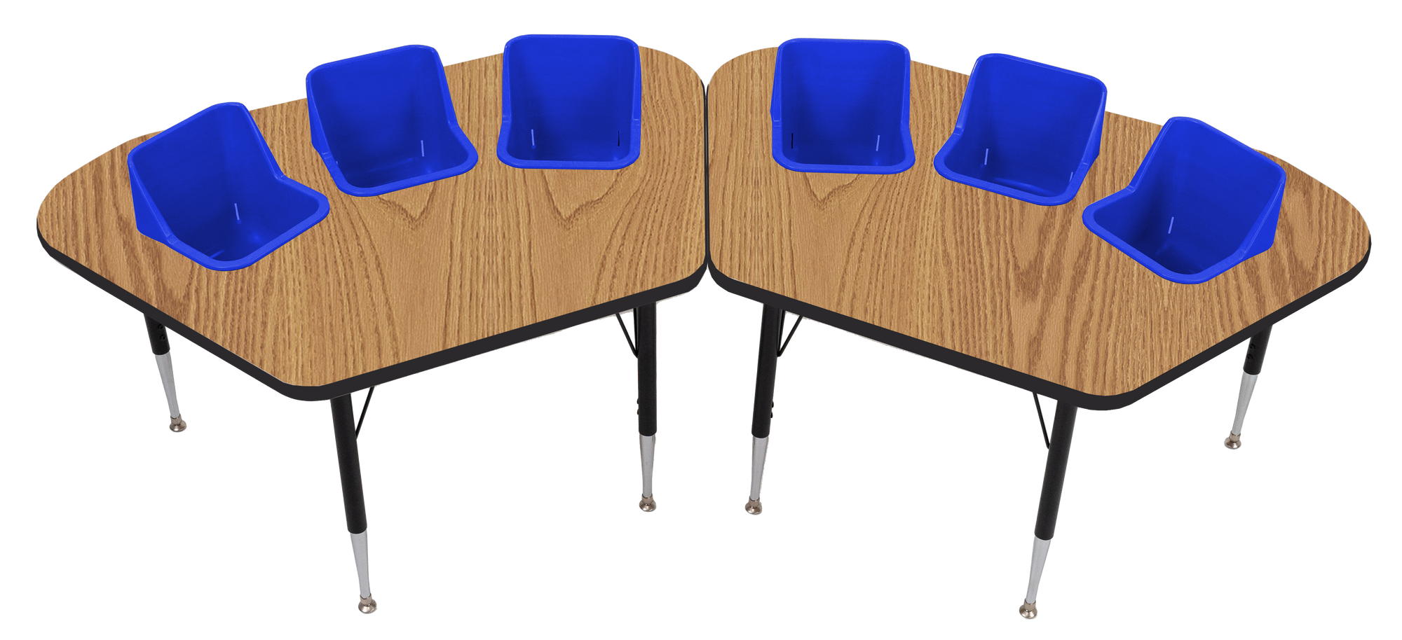 #60613 Pair of Toddler Tables 3 seat feeding tables.