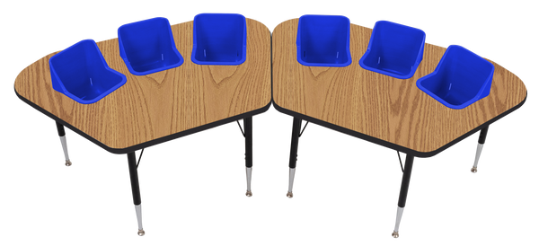 #60613 Pair of Toddler Tables 3 seat feeding tables.