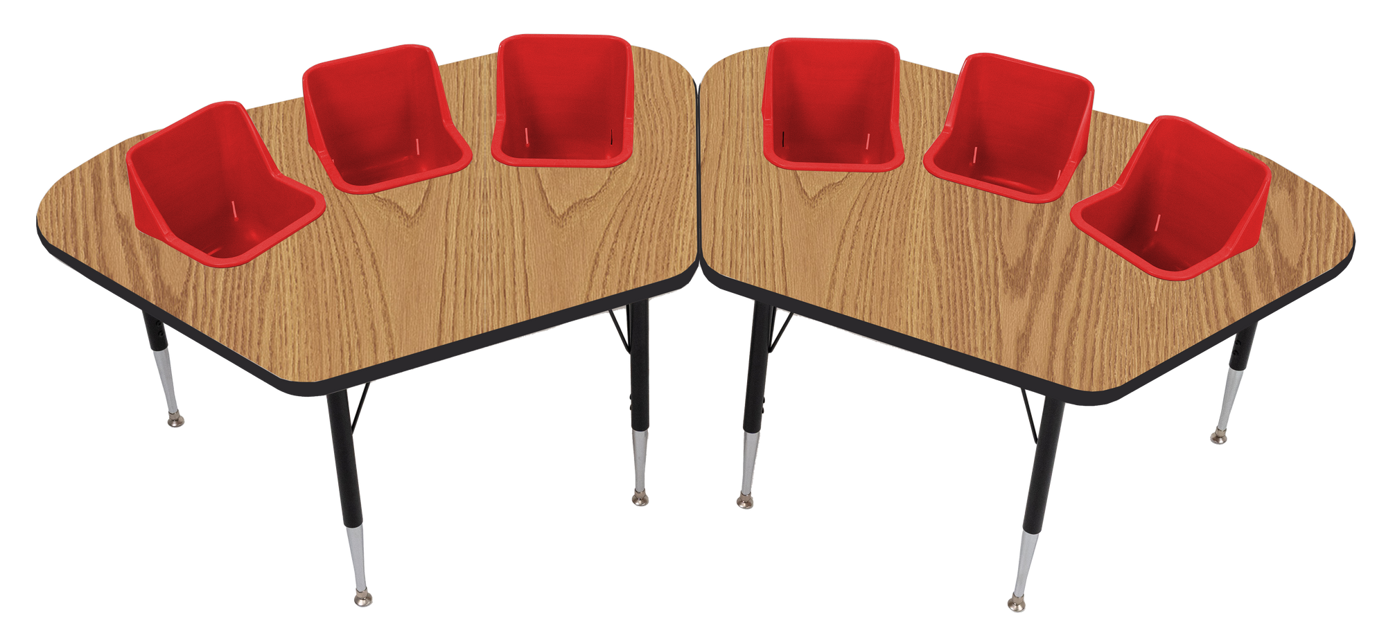 #60613 Pair of Toddler Tables 3 seat feeding tables.