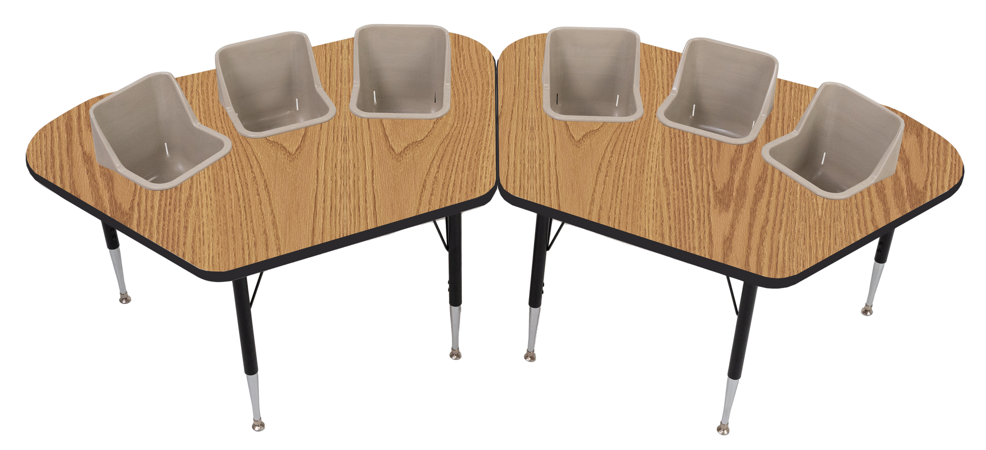 #60613 Pair of Toddler Tables 3 seat feeding tables.