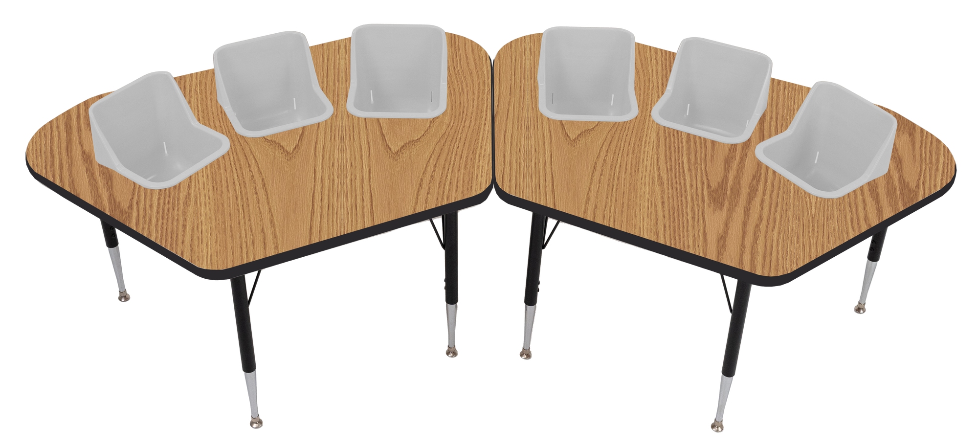 #60613 Pair of Toddler Tables 3 seat feeding tables.