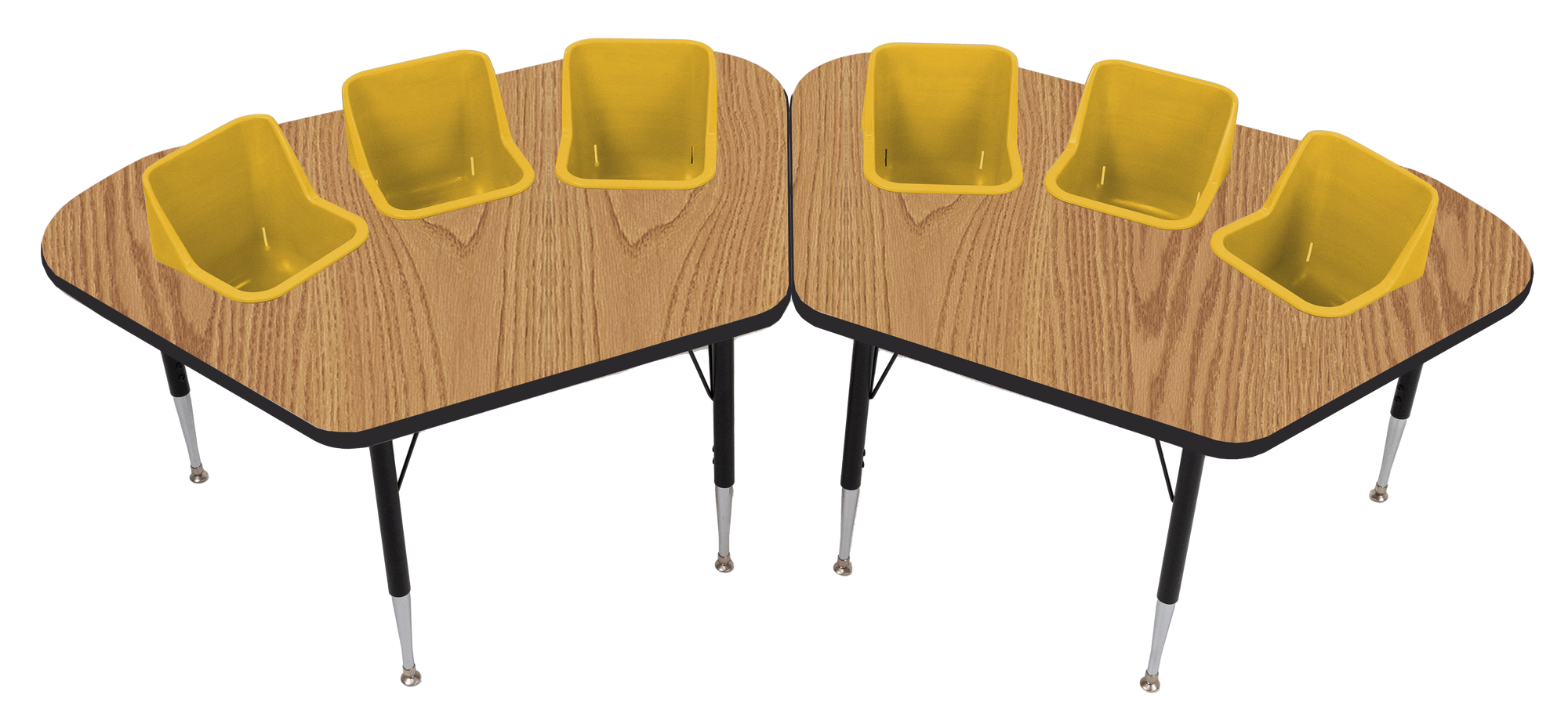 #60613 Pair of Toddler Tables 3 seat feeding tables.