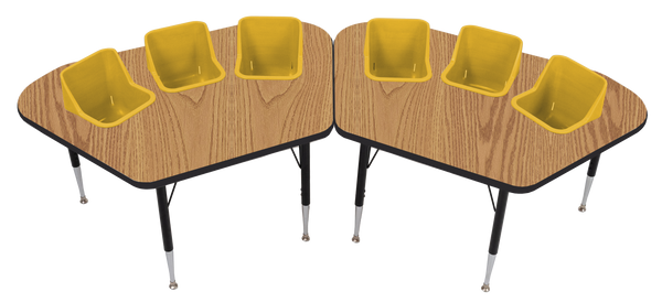 #60613 Pair of Toddler Tables 3 seat feeding tables.