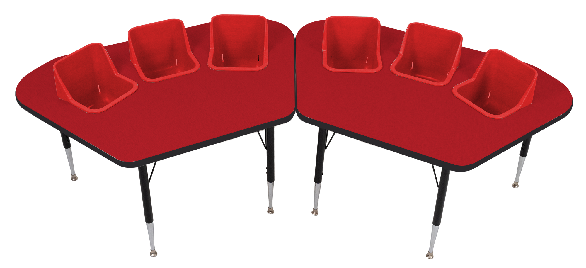 #60613 Pair of Toddler Tables 3 seat feeding tables.