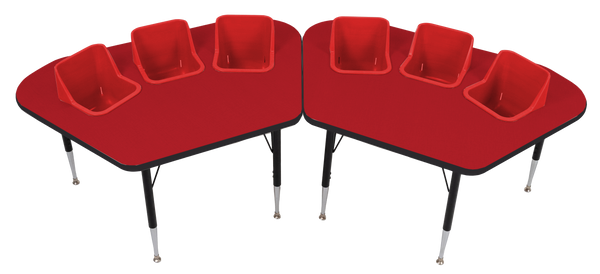 #60613 Pair of Toddler Tables 3 seat feeding tables.