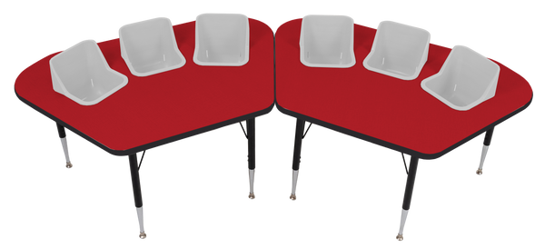 #60613 Pair of Toddler Tables 3 seat feeding tables.