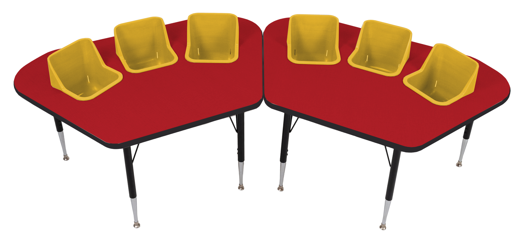 #60613 Pair of Toddler Tables 3 seat feeding tables.