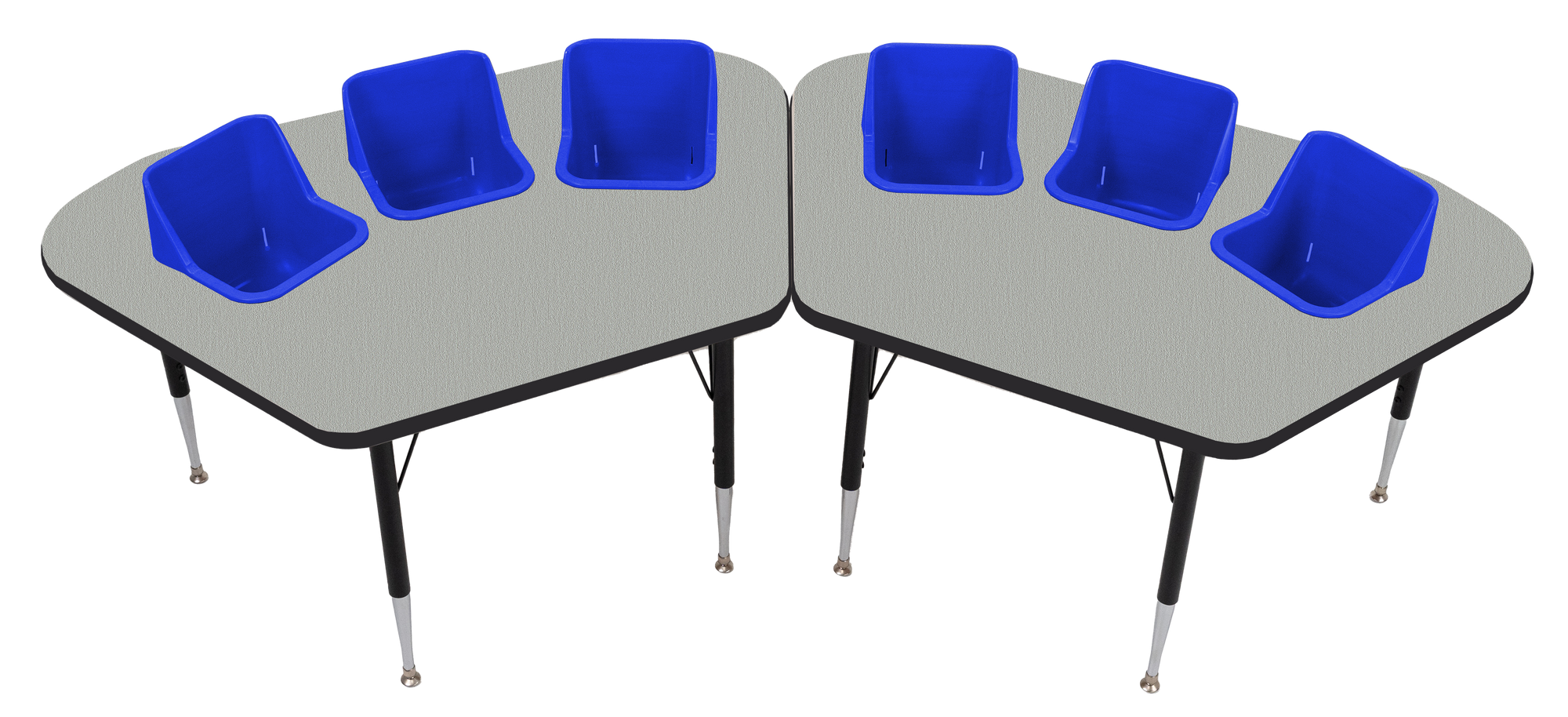 #60613 Pair of Toddler Tables 3 seat feeding tables.