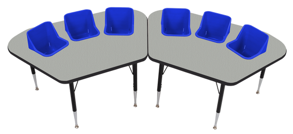 #60613 Pair of Toddler Tables 3 seat feeding tables.