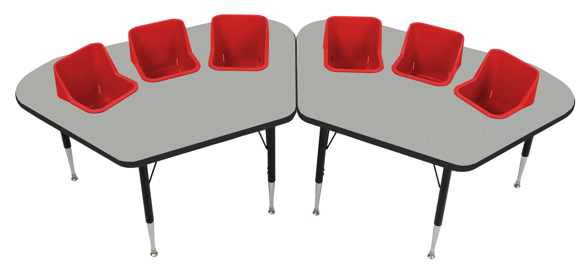 #60613 Pair of Toddler Tables 3 seat feeding tables.