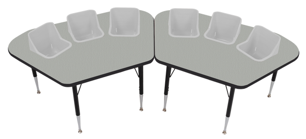 #60613 Pair of Toddler Tables 3 seat feeding tables.