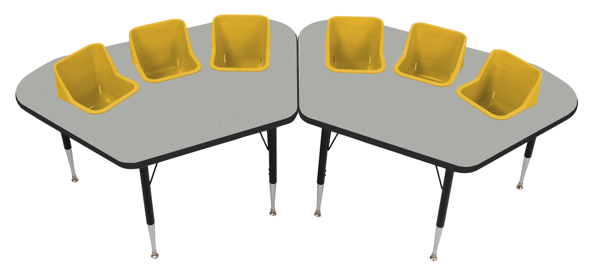 #60613 Pair of Toddler Tables 3 seat feeding tables.