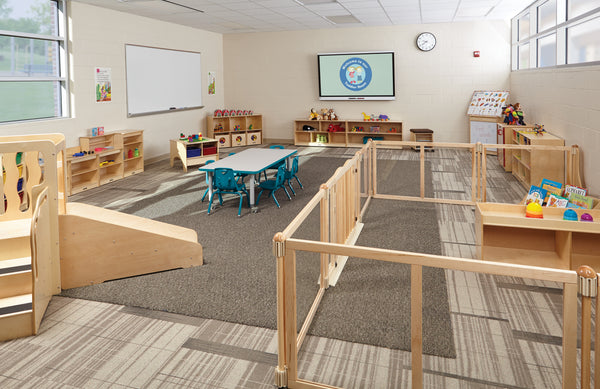 #1212 Jonti-Craft® See-N-Wheel Shelf - 3 - W/3 See-N-Wheel Bins