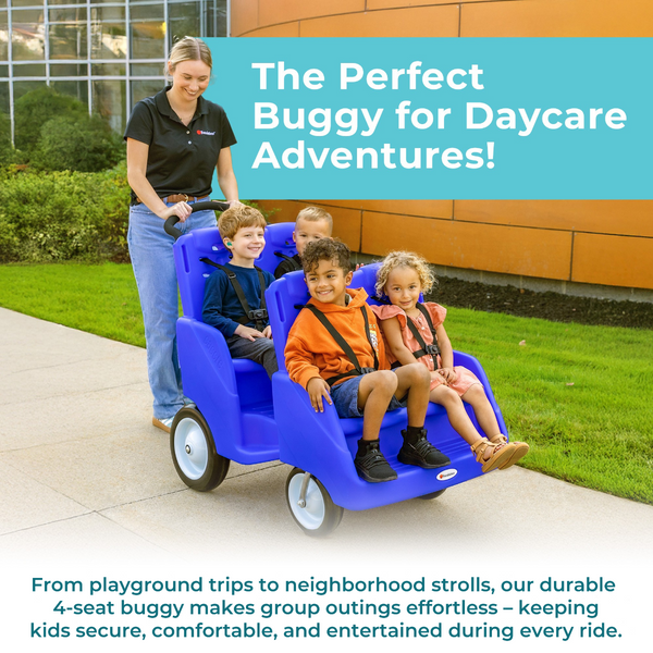 #18621 Gaggle® Parade™ 4 Four Child Buggy, Blue