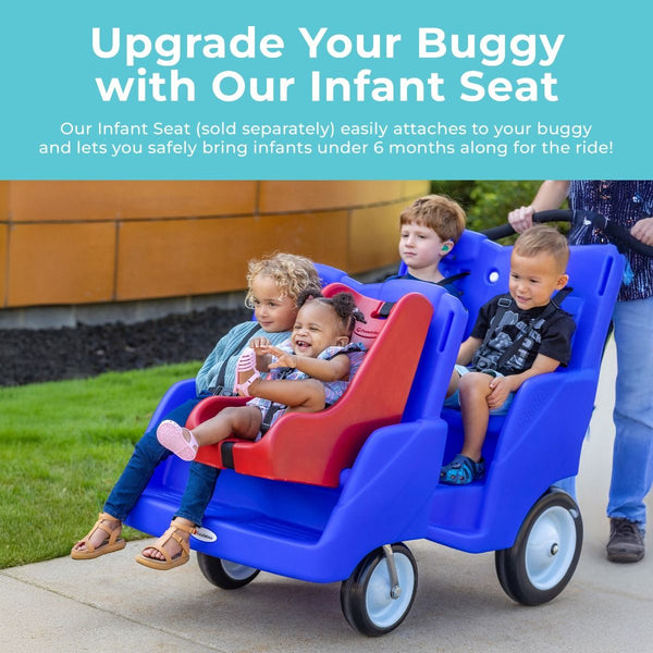 #18621 Gaggle® Parade™ 4 Four Child Buggy, Blue