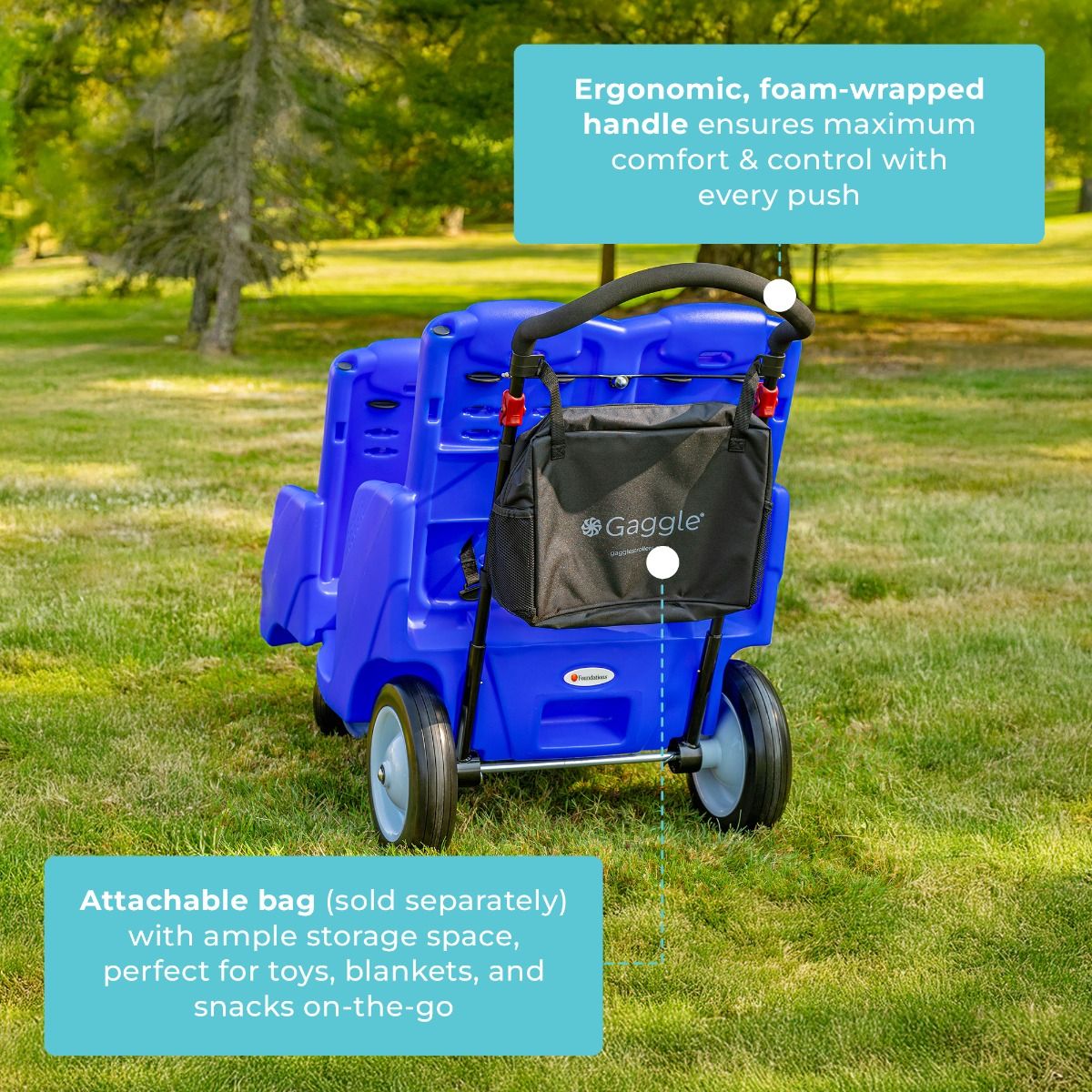 #18621 Gaggle® Parade™ 4 Cochecito para cuatro niños, azul