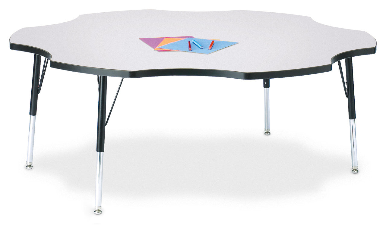 #1639 KYDZ ACTIVITY TABLE - SIX LEAF - 60", 15" - 24" HT