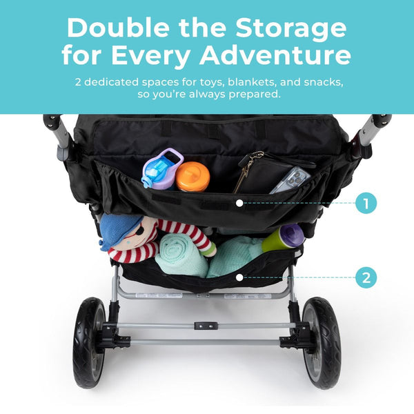 #59921 Gaggle® Jamboree 6-Passenger Stroller, Black