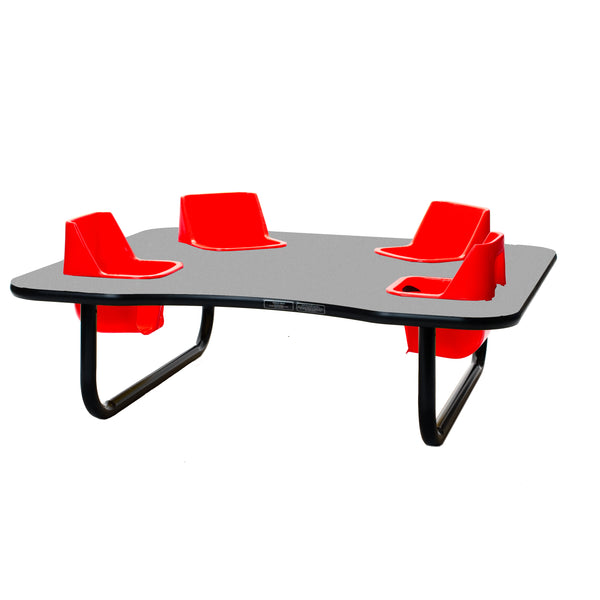 #39152 Toddler Tables 4-Seat Low Height Space Saver Feeding Table