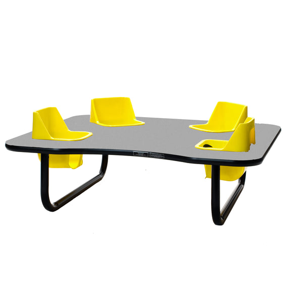 #39152 Toddler Tables 4-Seat Low Height Space Saver Feeding Table