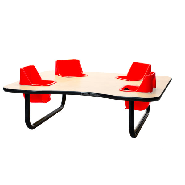 #39152 Toddler Tables 4-Seat Low Height Space Saver Feeding Table