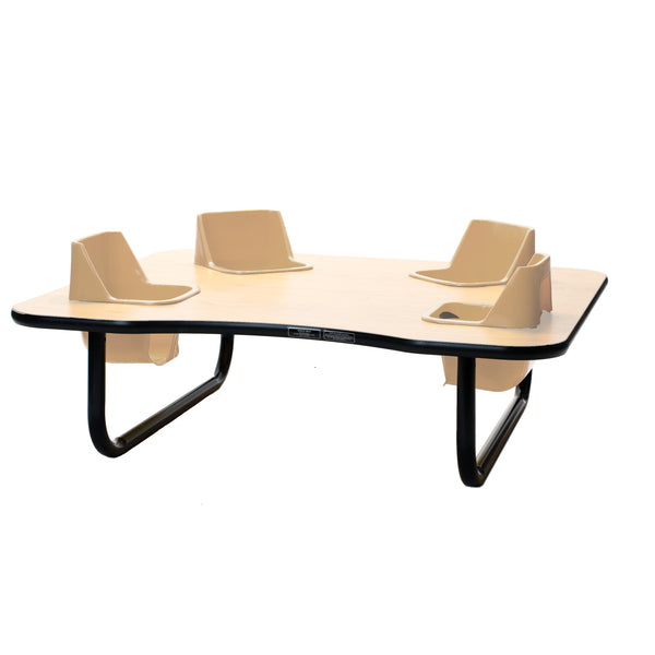 #39152 Toddler Tables 4-Seat Low Height Space Saver Feeding Table