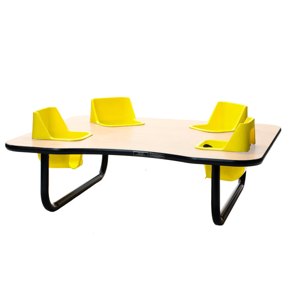 #39152 Toddler Tables 4-Seat Low Height Space Saver Feeding Table