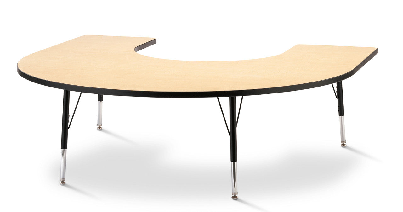 #1631 KYDZ ACTIVITY TABLE - HORSESHOE - 60" x 66", 15" - 24" HT