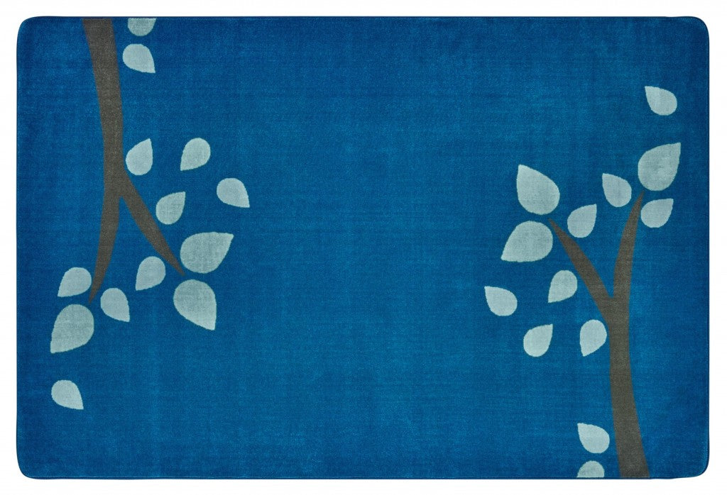 #59089 KIDSoft Branching Out - Blue, 7ft 6in x 12ft Rectangle Rug