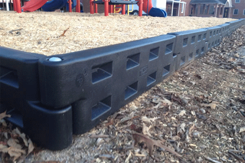 #3150 12" Playground Border with Spike, Black