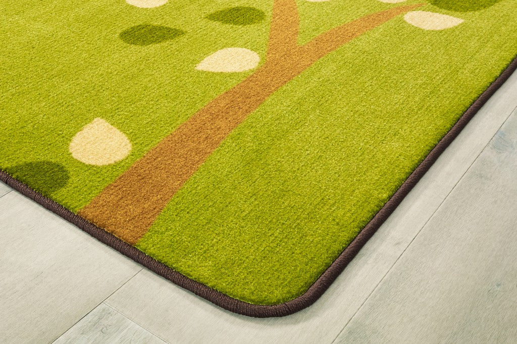 #59091 KIDSoft Branching Out - Green, 7ft 6in x 12ft Rectangle Rug