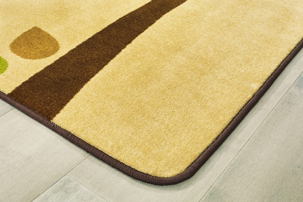 #59092 KIDSoft Branching Out - Tan, 8ft x 12ft Rectangle Rug