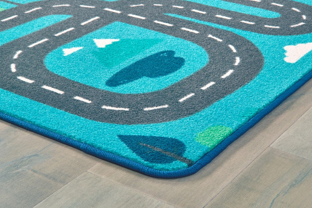 #59225 Tranquil Traveling Road, 6ft x 9ft Rectangle Rug