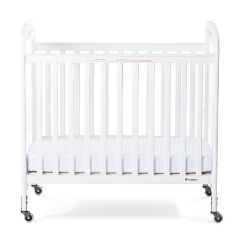 #44416 Next Gen Serenity® Fixed-Side Compact Clearview Crib -  White