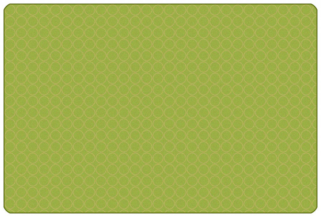#59103 KIDSoft Comforting Circles - Green/Tan, 3ft x 4ft Rectangle Rug