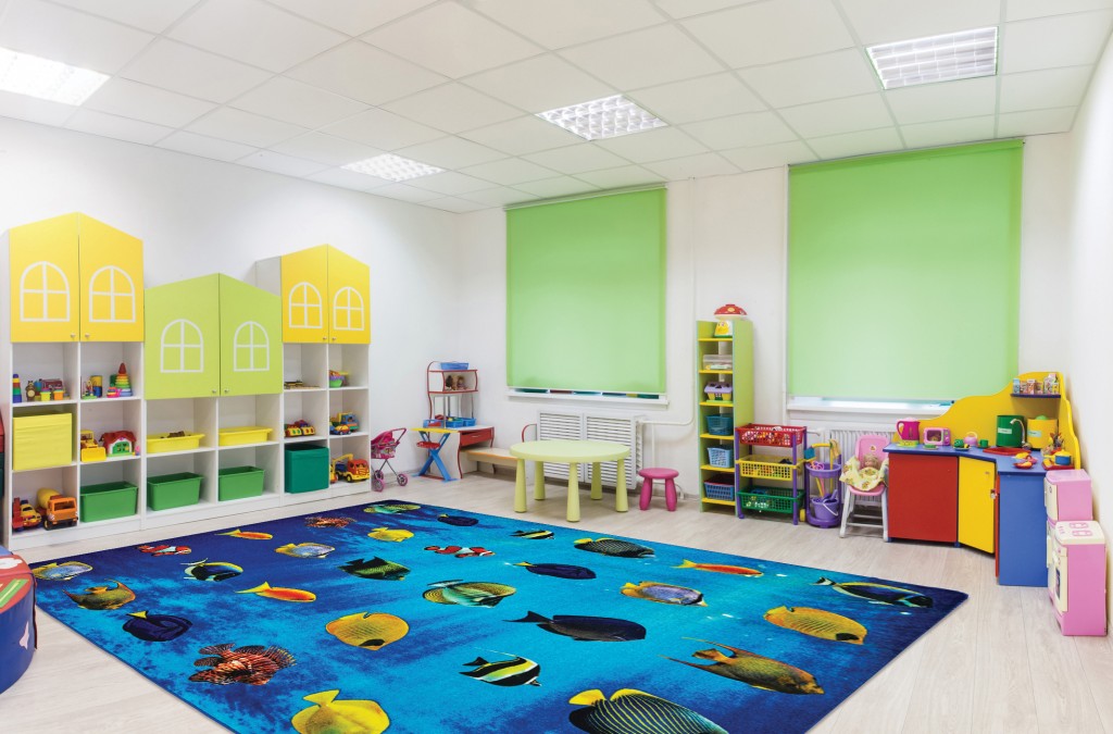 #59185 Friendly Fish Seating Rug, 8ft x 12ft Rectangle