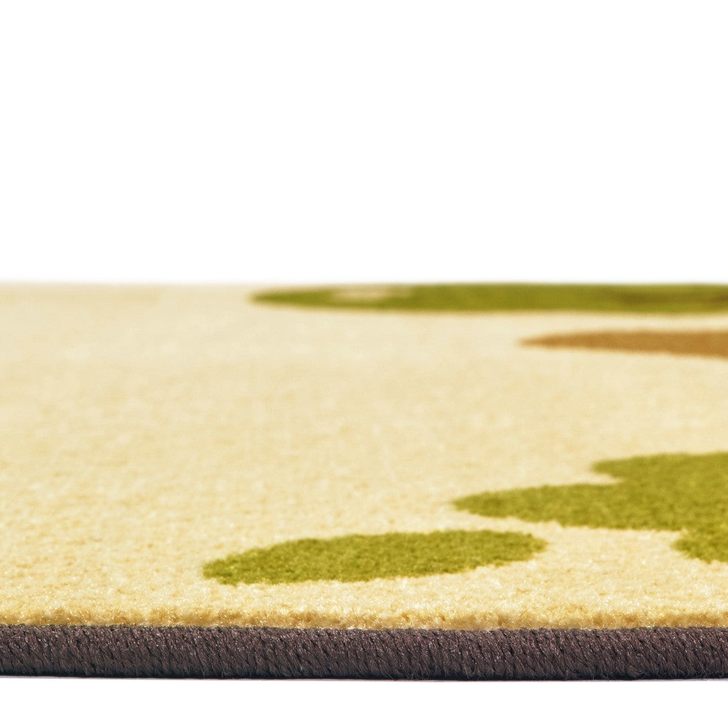 #59147 KIDSoft Tranquil Trees - Alfombra rectangular color tostado de 2,4 x 3,6 m