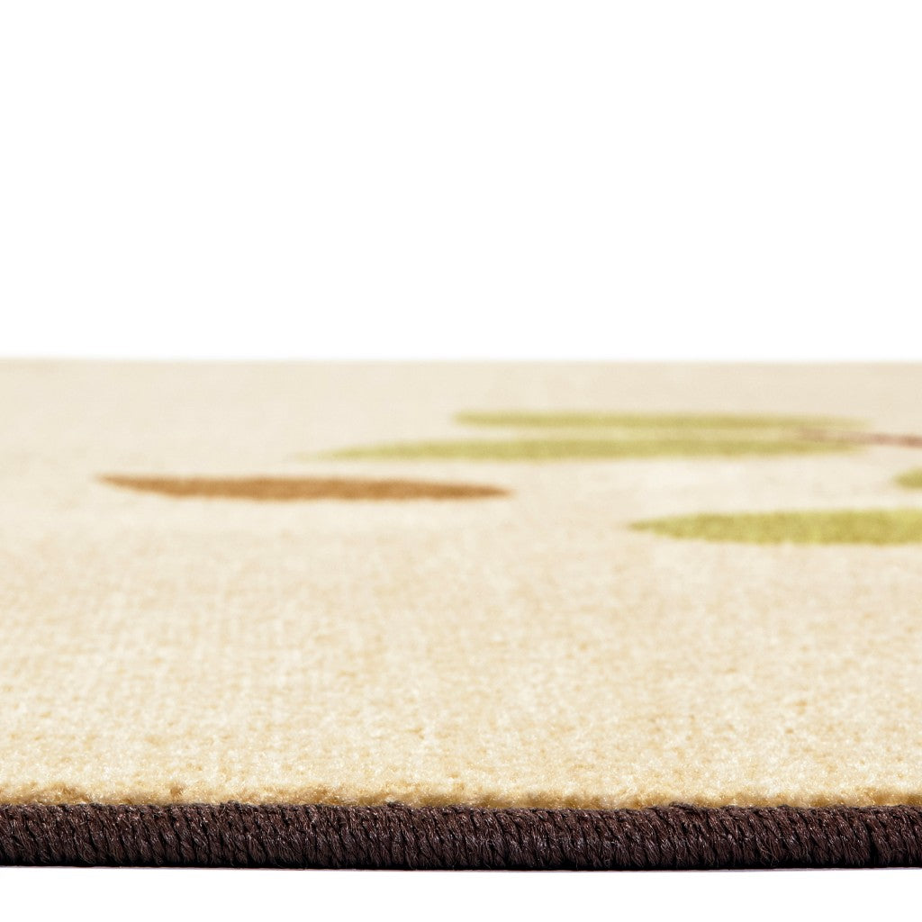 #59093 KIDSoft Branching Out - Tan, 7ft 6in x 12ft Rectangle Rug