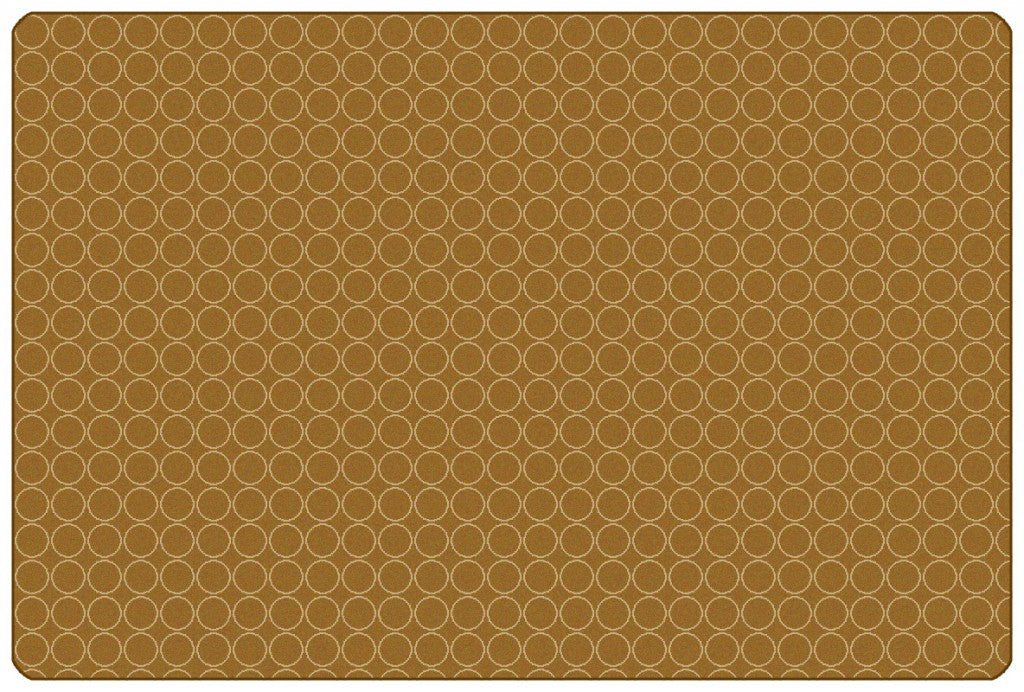 #59098 KIDSoft Comforting Circles - Brown/Tan, 4ft x 6ft Rectangle Rug