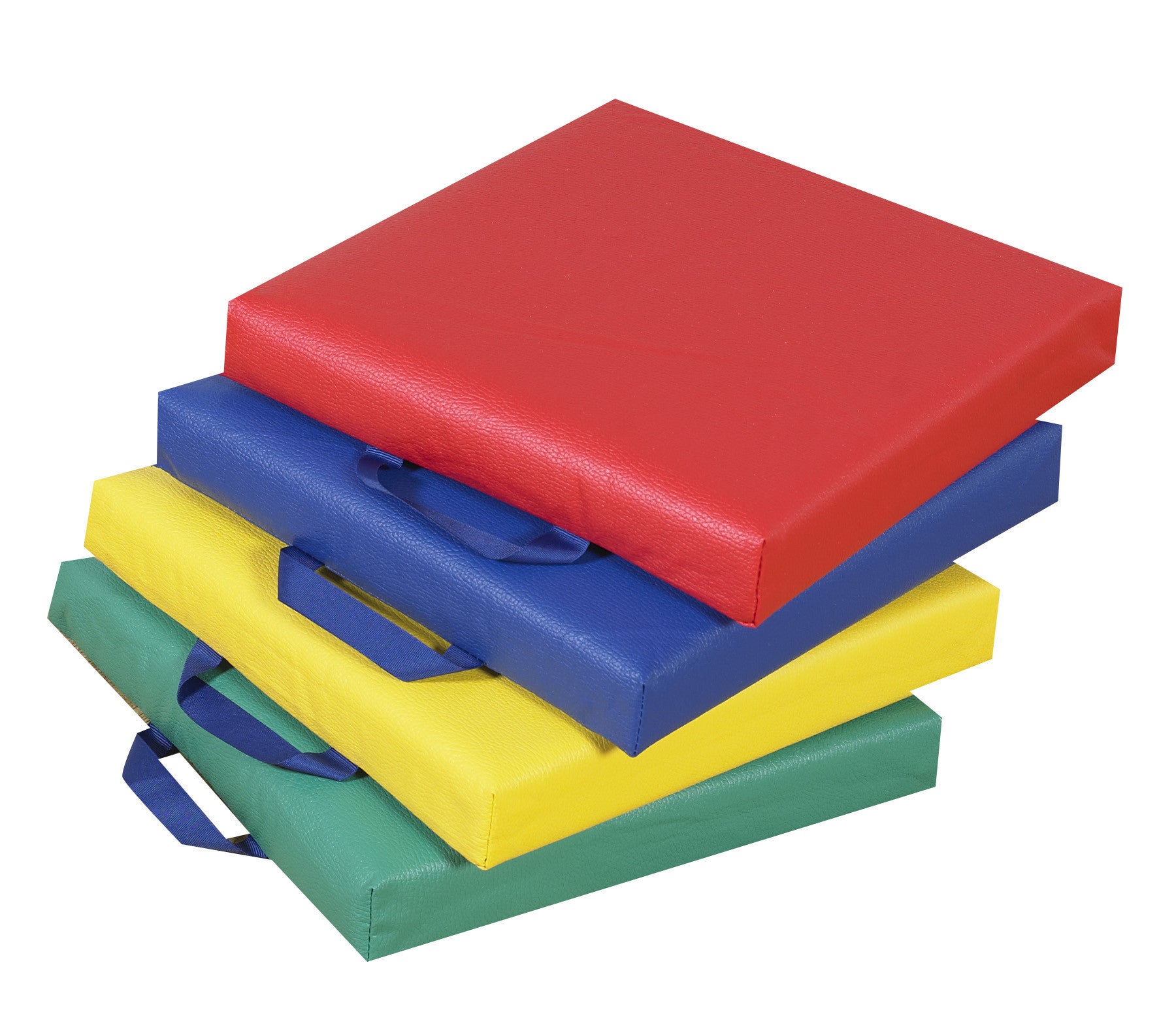 #8848 Juego de 4 cojines de suelo cuadrados con asas